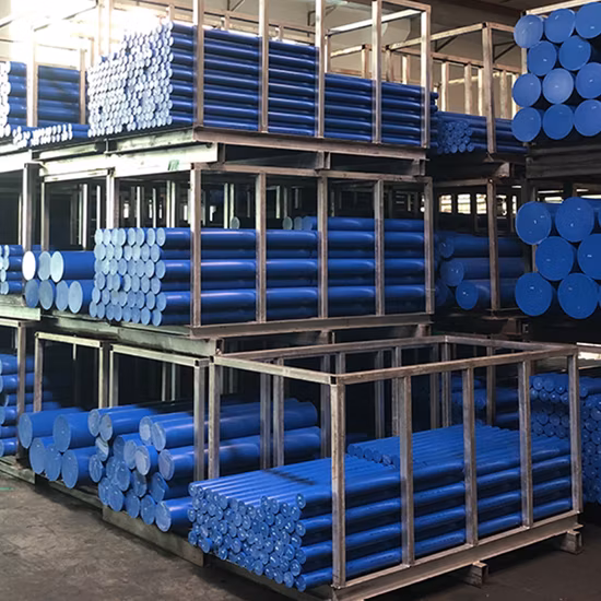 Tige en plastique UHMW PE/tige UHMWPE de qualité alimentaire/tige en PEHD, tige en plastique jaune et jaune en PEHD